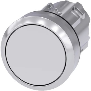 Siemens SIRIUS ACT 3SU10 Series White Latching Push Button Switch 22 mm Cutout IP69K IP67 IP66 3SU1050-0AA60-0AA0