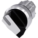 Siemens 2 Position Selector Switch Head 22 mm Cutout, White Handle, Momentary Operation, IP69K IP66 IP67 3SU1052-2BC60-0AA0
