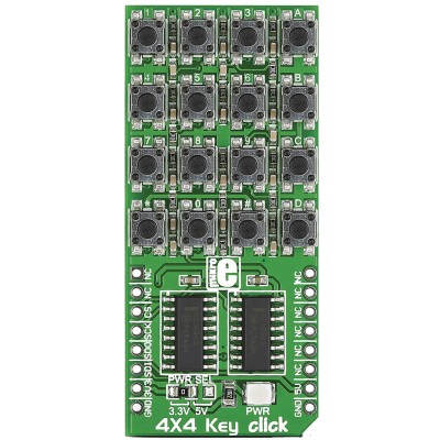 MikroElektronika 4 x 4 Key Keypad MikroBus Click Board MIKROE-1889