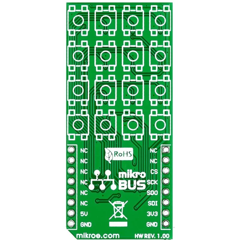 MikroElektronika 4 x 4 Key Keypad MikroBus Click Board MIKROE-1889
