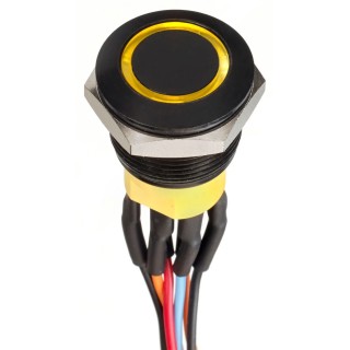 APEM AV Series Illuminated Push Button Switch Panel Mount SPST IP67 AV9522F1020870K