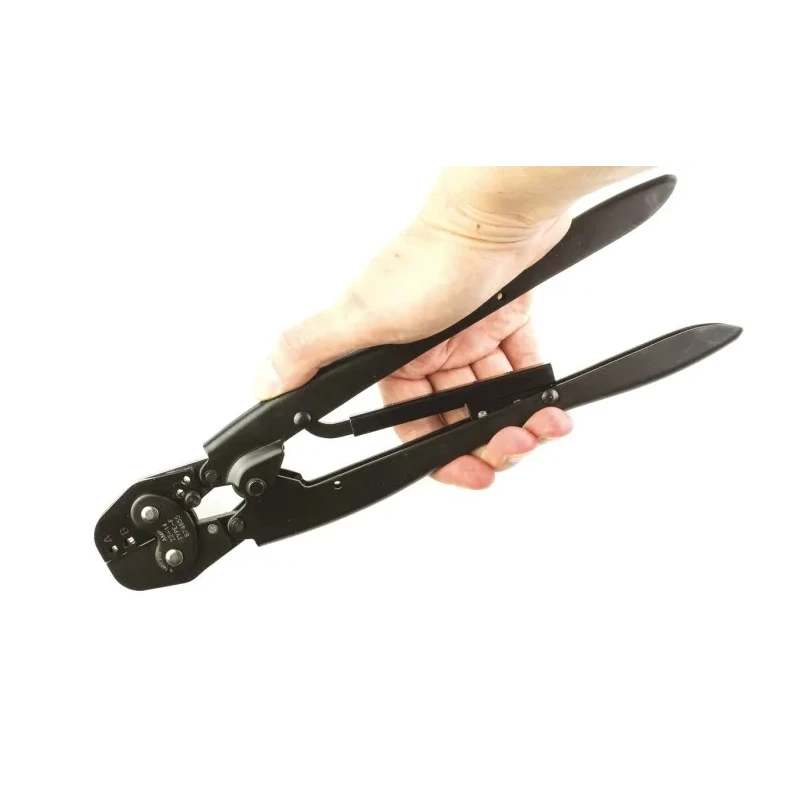 TE Connectivity CERTI-CRIMP Premium Grade Double Action Hand Crimp Tool for Faston 250 Terminals 674655