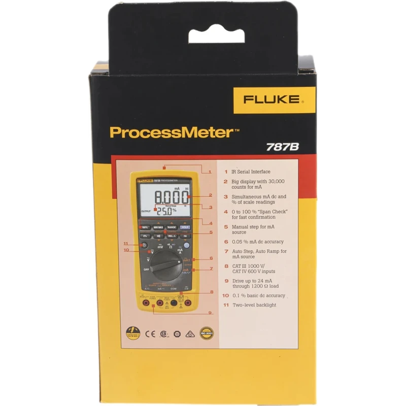 Fluke 787B Digital Process Meter True RMS 1 A, 1 kV Safety Category Voltage FLUKE-787B