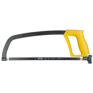 Stanley FatMax Solid Steel Frame 300 mm, 24 TPI Hacksaw with Enclosed Ribbed Shatterproof Handle 1-15-122
