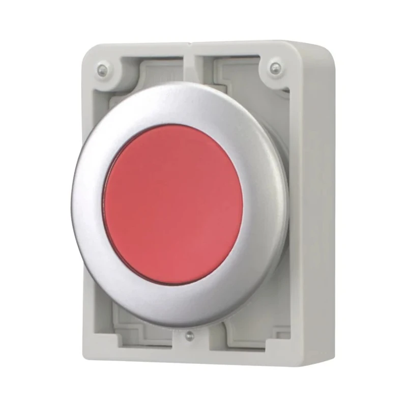 Eaton RMQ Titan M30 Series Red Momentary Push Button Switch, 30 mm Cutout, Metal, IP67 182918 M30C-FD-R