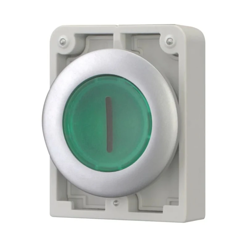 Eaton RMQ Titan M30 Series Green Metal Momentary Push Button Switch 30 mm Cutout IP67 182957 M30C-FDL-G-X1