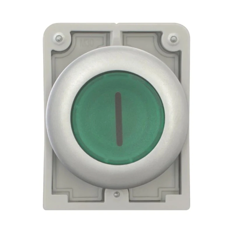 Eaton RMQ Titan M30 Series Green Metal Momentary Push Button Switch 30 mm Cutout IP67 182957 M30C-FDL-G-X1