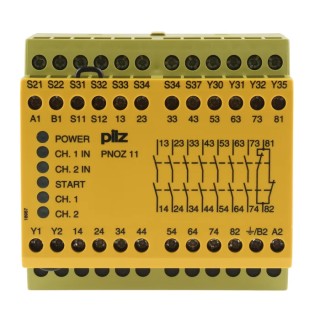 Pilz 24V AC/DC Safety Relay with 7 Safety Contacts, 1 Auxiliary Contact, Fixed Mount, IP54 Protection 774080
