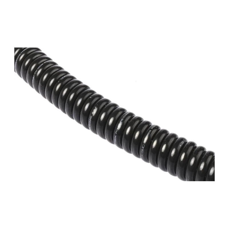 SMC Polyurethane Black 2 m Recoil Hose 60 °C TCU0604B-1
