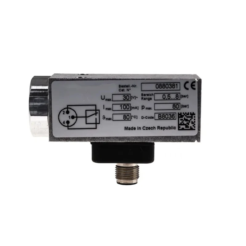 RS PRO Pneumatic Electromechanical Pressure Switch 30V 0.5 bar to 8 bar IP67 ATEX 136-6276
