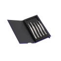 ideal-tek Titanium 5 Piece High Precision Tweezer Set 180mm Corrosion Resistant Non-Magnetic K5HP.TA