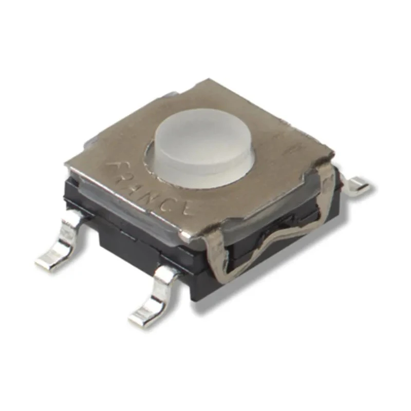 C & K IP67 Clear Tactile Switch Button SPST Momentary 10mA 32V DC Surface Mount 
