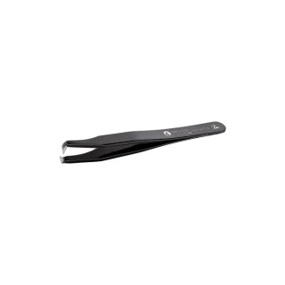 ideal-tek 115mm Carbon Steel Flat Round ESD Safe Tweezer 15ARW.C.NE.0
