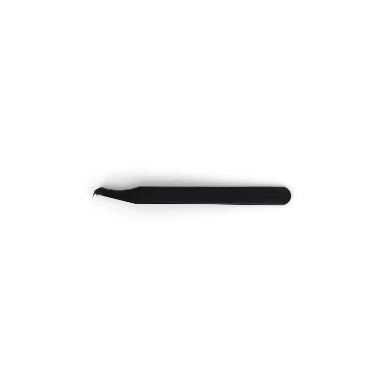 ideal-tek 115mm Carbon Steel Flat Round ESD Safe Tweezer 15ARW.C.NE.0