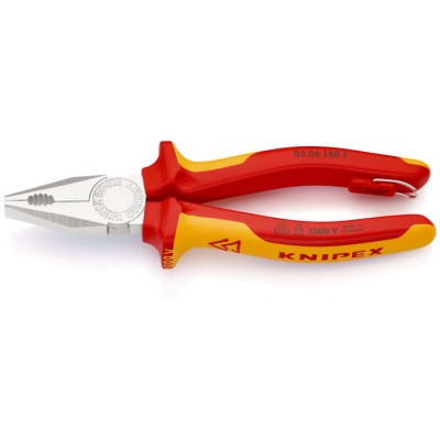 Knipex 1-Piece Combination Plier 180mm Overall Length VDE 1000V Approved 03 06 180 T