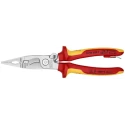 Knipex 1-Piece Combination Plier, 200mm Overall Length, Insulated Comfort Grip Handle, VDE/1000V Approved 13 96 200 T