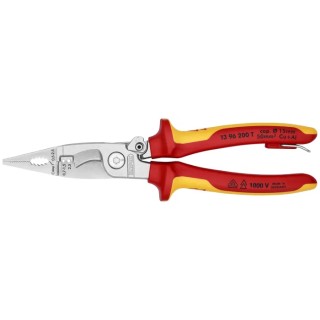 Knipex 1-Piece Combination Plier, 200mm Overall Length, Insulated Comfort Grip Handle, VDE/1000V Approved 13 96 200 T