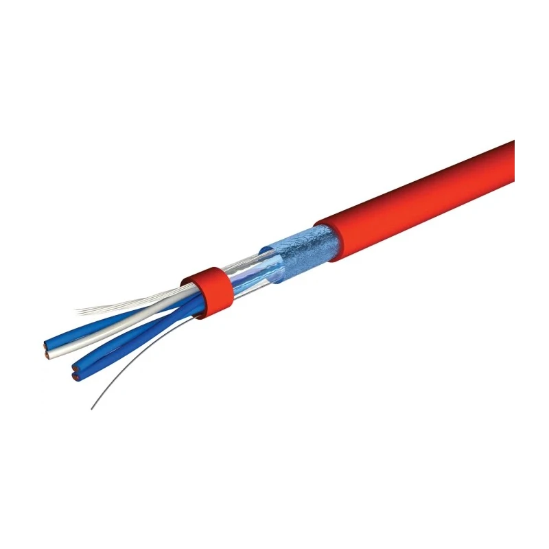 RS PRO 4 Core Telephone Cable 1 x 0.81 mm Red Grey Sheath 100 m 136-8173
