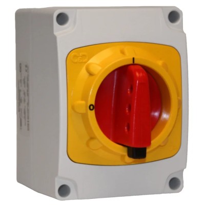Craig & Derricott 3-Pole DIN Rail Isolator Switch IP66, 32A, 11 kW SDDG323N