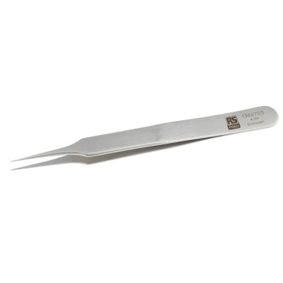 RS PRO 110mm Stainless Steel Fine Tweezer 136-9705