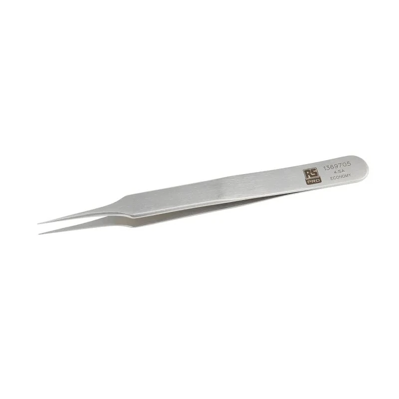 RS PRO 110mm Stainless Steel Fine Tweezer 136-9705
