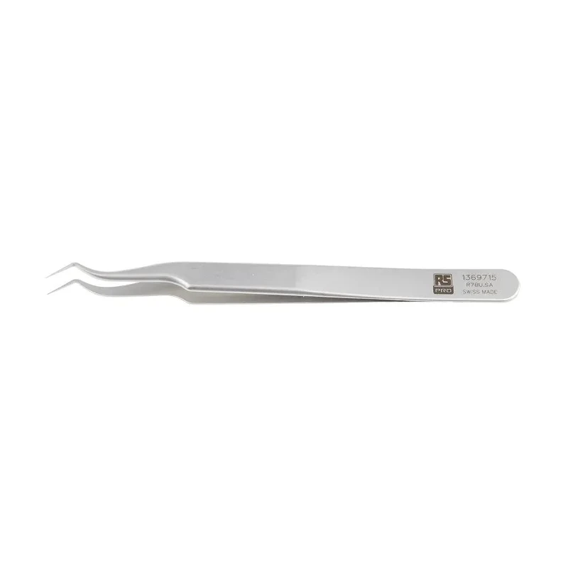 RS PRO 120mm Stainless Steel Curved Very Fine Tweezer 136-9715