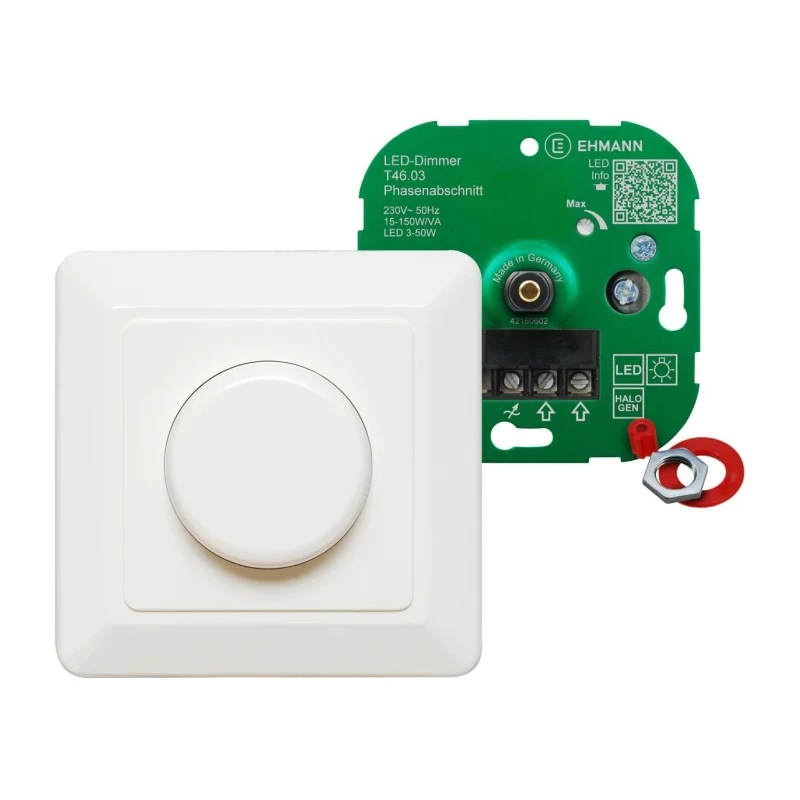 Bodo Ehmann 2 Way 1 Gang Rotary Dimmer Switch, 230V, 50W 4660X0300