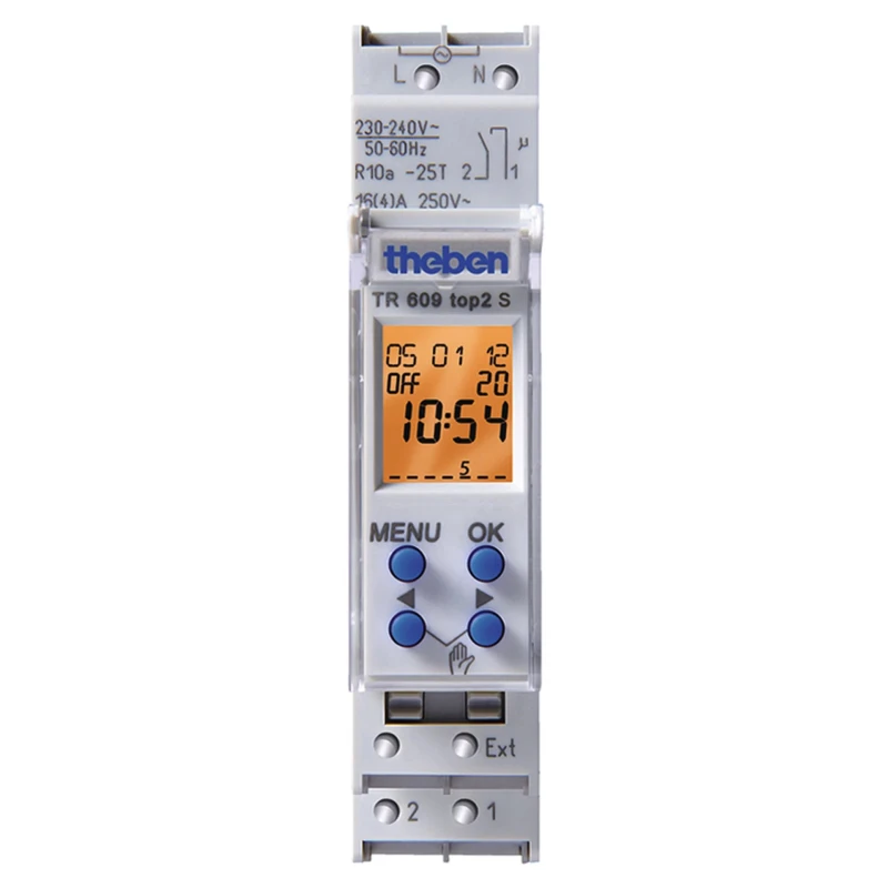 Theben Digital DIN Rail Time Switch 240V ac TR609