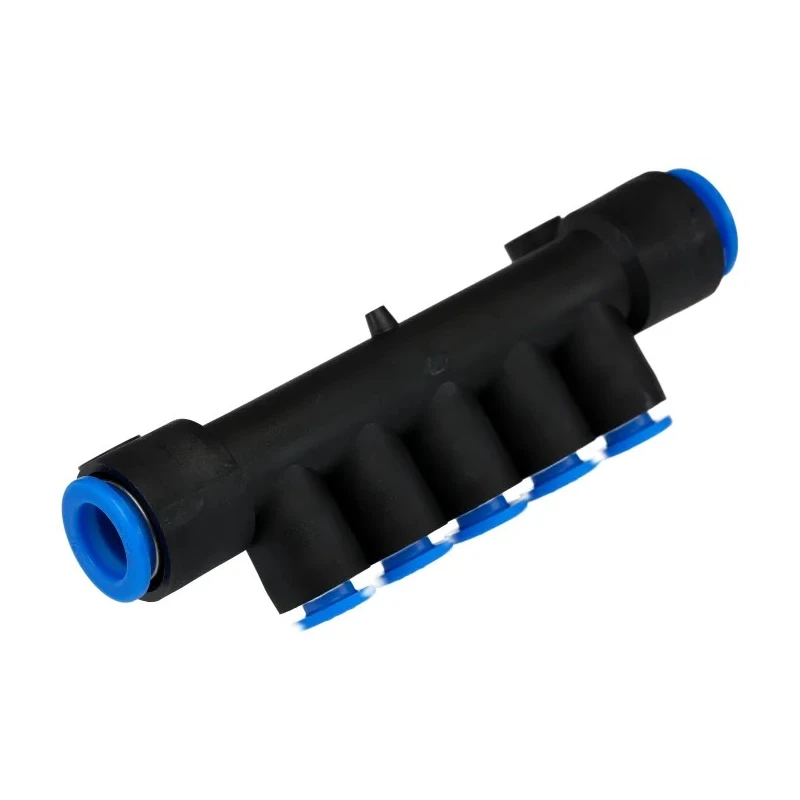 SMC 10 Outlet Pneumatic Manifold Fitting Polybutylene Terephthalate 1 MPa Operating Pressure KM11-06-10-10