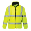 Portwest Yellow Men's Hi Vis Work Fleece Polyester Zipper Closure Size M 141-7774