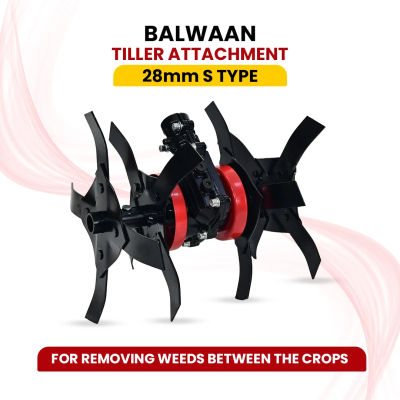 Buy Balwaan 28mm S Type Tiller Attachment Black | Best Price