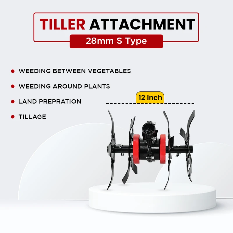 Buy Balwaan 28mm S Type Tiller Attachment Black | Best Price