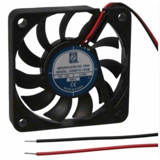 RS PRO DC Axial Fan 12V DC, 3 W, 35.7 m³/h Air Flow, 4600 RPM, IP55, 60 x 60 x 10.45 mm IP55