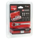 Facom 11-Piece 1/4 in Hexagon Socket Set Chrome Vanadium Steel Bright Chrome Finish RXPICOPB