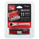 Facom 11-Piece 1/4 in Hexagon Socket Set Chrome Vanadium Steel Bright Chrome Finish RXPICOPB