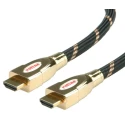Roline High Speed HDMI Cable 2 m, Male to Male, Black Gold Jacket, ROLINE GOLD Series 11.04.5691-10