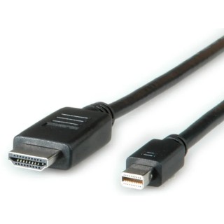 Roline Male Mini DisplayPort to Male HDMI Polyvinyl Chloride DisplayPort Cable 1 m 11.04.5790-10
