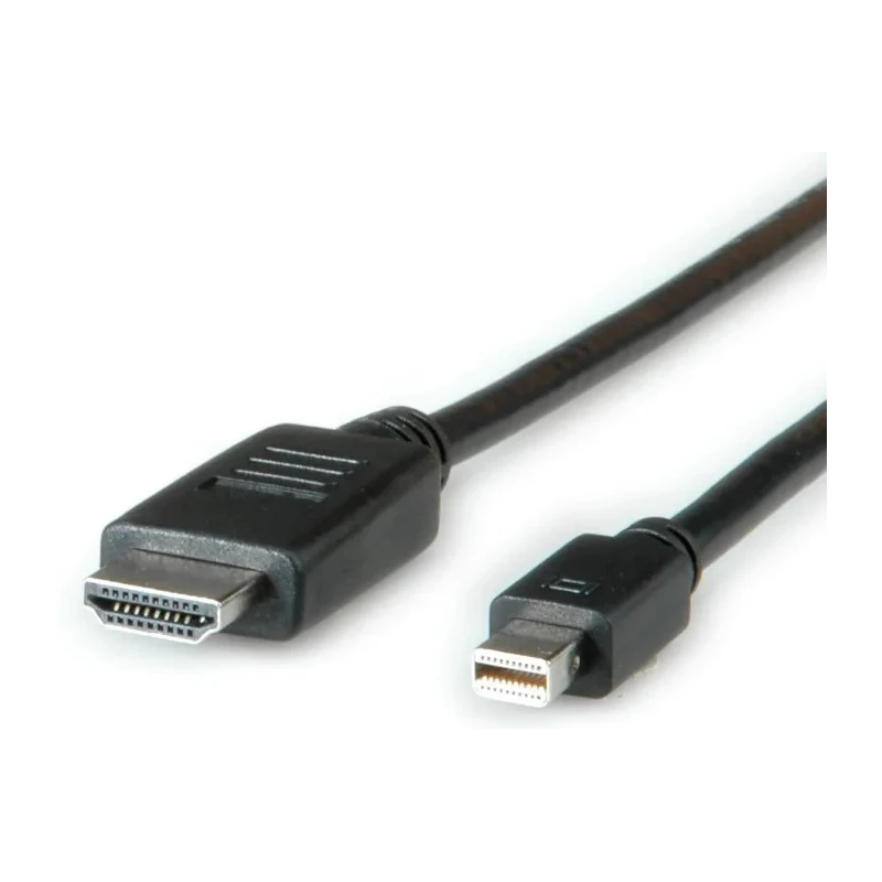 Roline Male Mini DisplayPort to Male HDMI Polyvinyl Chloride DisplayPort Cable 1 m 11.04.5790-10