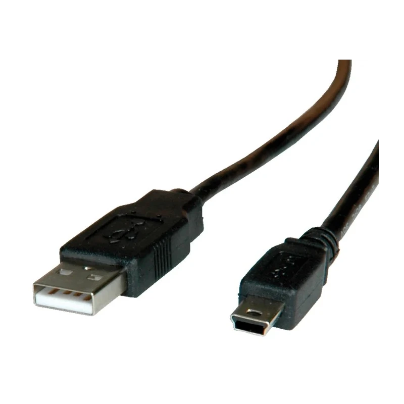 Roline IC Socket USB Cable Male USB Type A to Male USB 2.0 Mini USB Type B Black 3m 11.02.8730-10