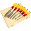 Irwin 6 Piece Steel Bevel Edge Chisel Set 75 mm Blade Width TM373S6