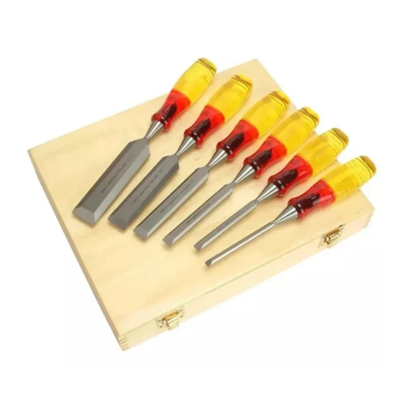 Irwin 6 Piece Steel Bevel Edge Chisel Set 75 mm Blade Width TM373S6
