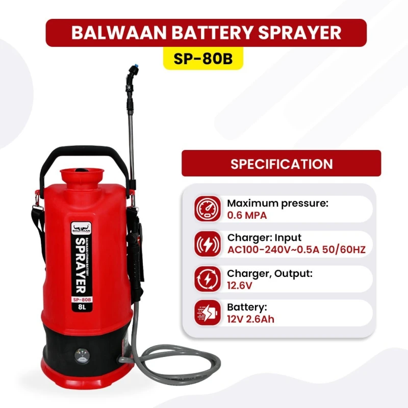 Shop Balwaan SP-80B Li-ion Sprayer 8L at Lowest Prices