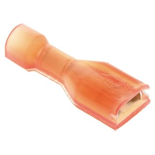 TE Connectivity Ultra-Fast .187 Red Insulated Female Spade Connector, Crimp, 4.75 x 0.51 mm Tab Size 22 AWG to 18 2-520182-2