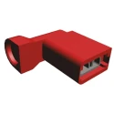 TE Connectivity Ultra-Fast .187 Red Insulated Female Spade Connector, Crimp, 4.75 x 0.51 mm Tab Size 22 AWG to 18 2-520335-2