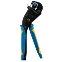 TE Connectivity Premium Grade Tetra-Crimp Hand Crimping Tool Frame Ergonomic Handle Adjustable Ratchet ISO 9001 58078-3