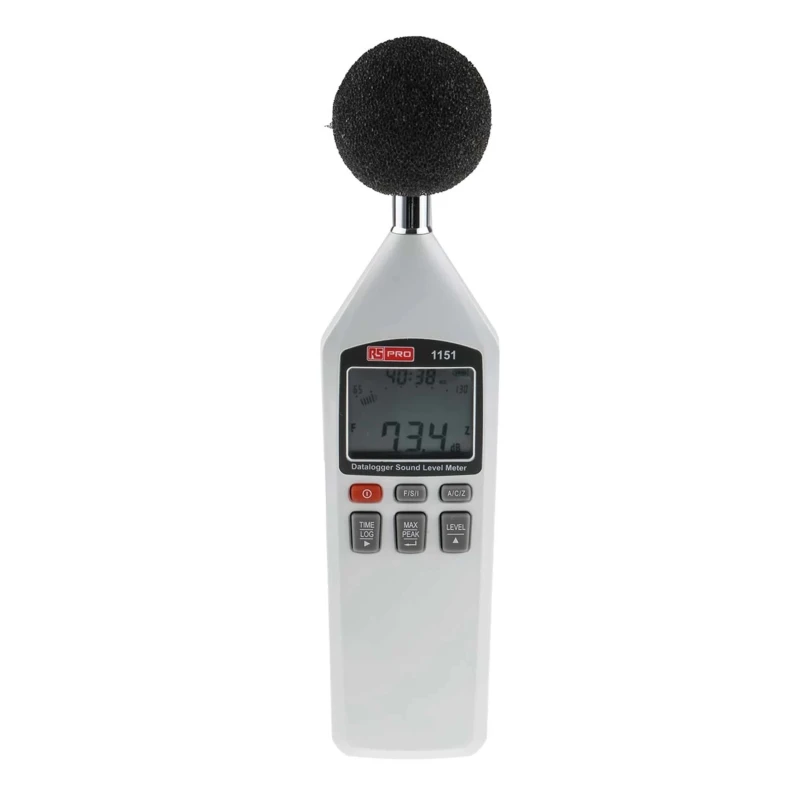 RS PRO Data Logging Sound Level Meter 30 dB to 130 dB 8 kHz Max 146-4651