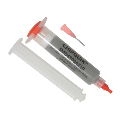 CHIPQUIK Solder Paste 63Sn/37Pb No-Clean Water Washable 35 g Syringe SMD4300AX10