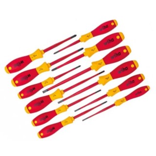 Wiha Insulated Phillips, Pozidriv, Slotted, Torx Screwdriver Set 12-Piece 41003