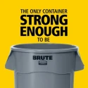 Rubbermaid Commercial Products Polyethylene Waste Bin 167L Grey FG264360GRAY
