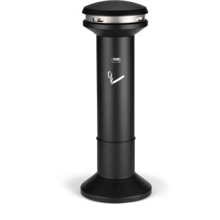 Rubbermaid Commercial Products Ultra High Capacity Black Stainless Steel Base Cigarette Bin 485mm x 1.02m x 480mm FG9W3400BLA